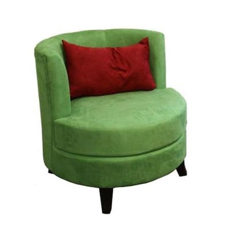 ORE International HB4494 30.5 In. Green Accent Chair With Pillow